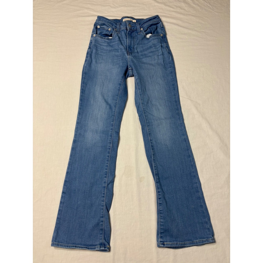 Levis 725 High Rise Bootcut Jeans Blue Denim W27 L30 18882-0205